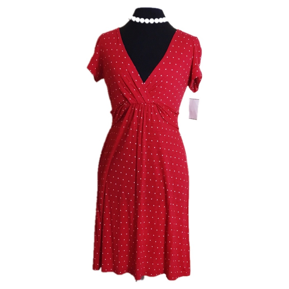 Nordstrom Frenchi  Polka Dot Sheath Dress Size Sm